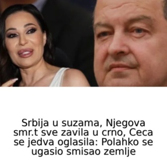 Srbija u suzama, Njegova smr.t sve zavila u crno, Ceca se jedva oglasila: Polahko se ugasio smisao zemlje